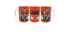 Load image into Gallery viewer, Hot rod coffee mug, classic car coffee mug, Blitz Cylinder Heads, muscle car coffee mug
