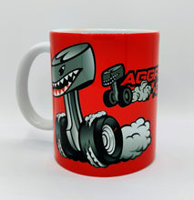 Load image into Gallery viewer, Aggression Hot Rod 11oz White Ceramic Coffee Mug