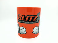 Blitz Cylinder Head Hot Rod 11oz White Ceramic Coffee Mug