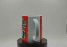 Load and play video in Gallery viewer, Drag Racing Funny Hot Rods 11oz White Ceramic Coffee Mug

